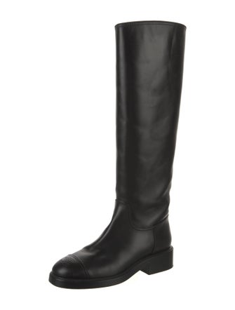 Chanel 2021 Interlocking CC Logo Riding Boots