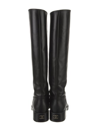 Chanel 2021 Interlocking CC Logo Riding Boots
