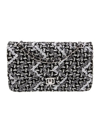 Chanel Classic Tweed Sequin Medium Double Flap Bag