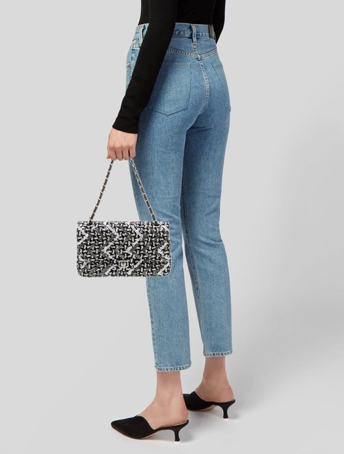 Chanel Classic Tweed Sequin Medium Double Flap Bag