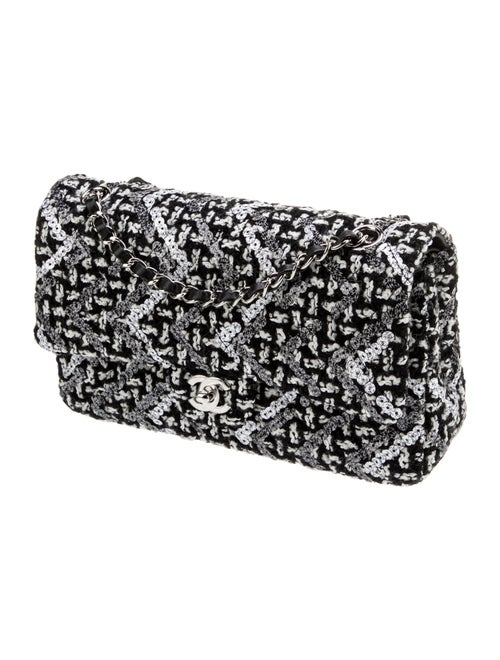 Chanel Classic Tweed Sequin Medium Double Flap Bag