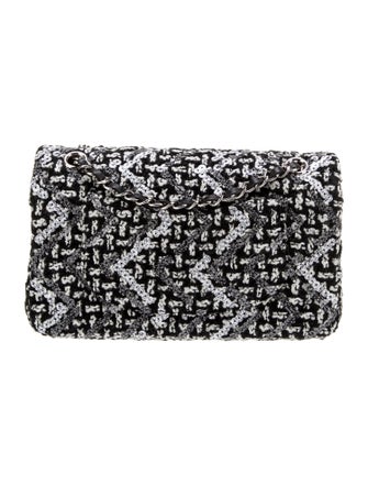 Chanel Classic Tweed Sequin Medium Double Flap Bag