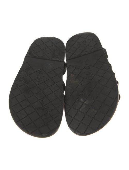 Chanel Interlocking CC Logo Satin Slingback Sandals