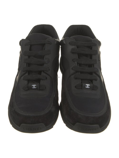 Chanel Interlocking CC Logo Suede Sneakers