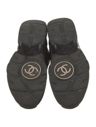Chanel Interlocking CC Logo Suede Sneakers