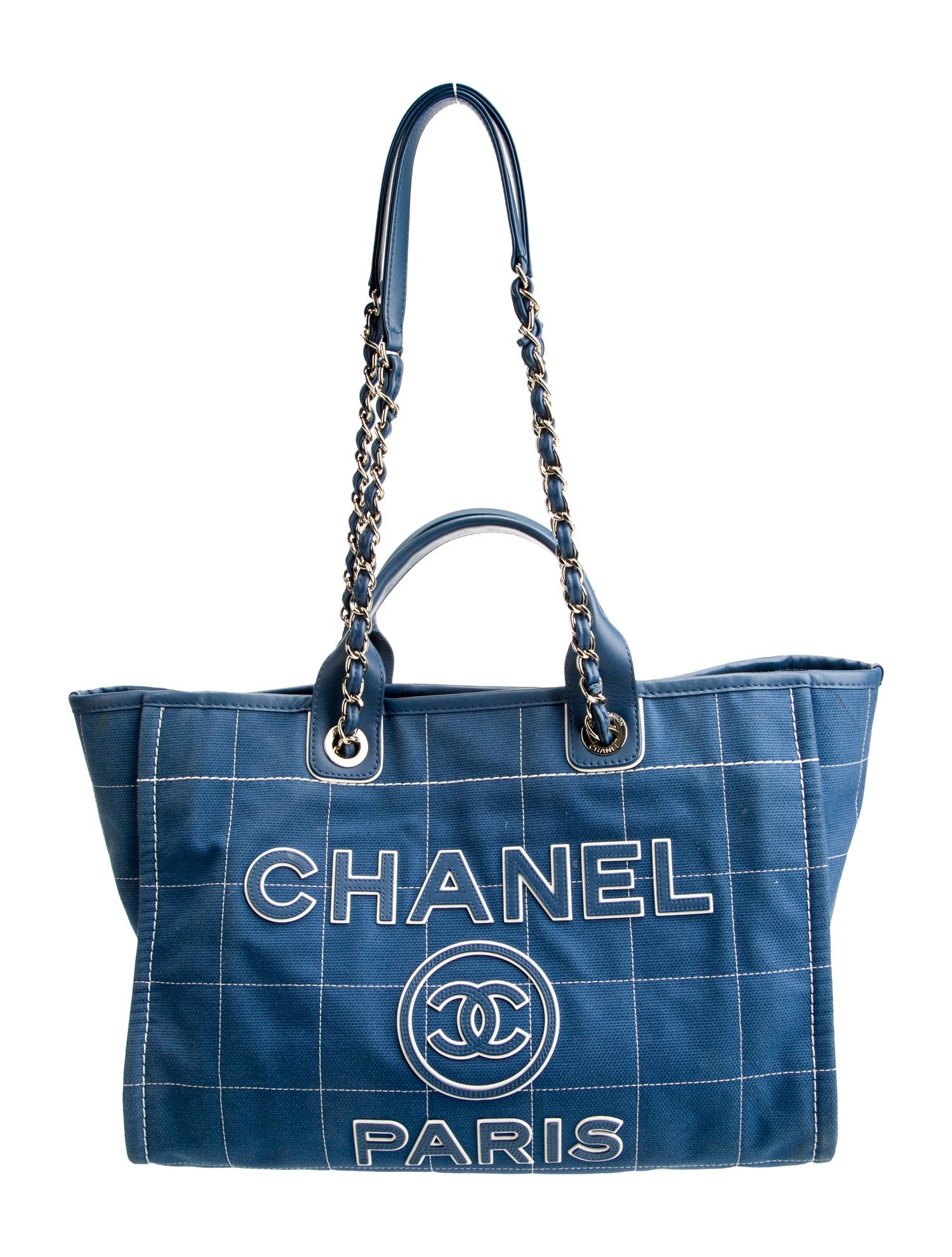 Chanel 2023 Square Quilt Deauville Tote