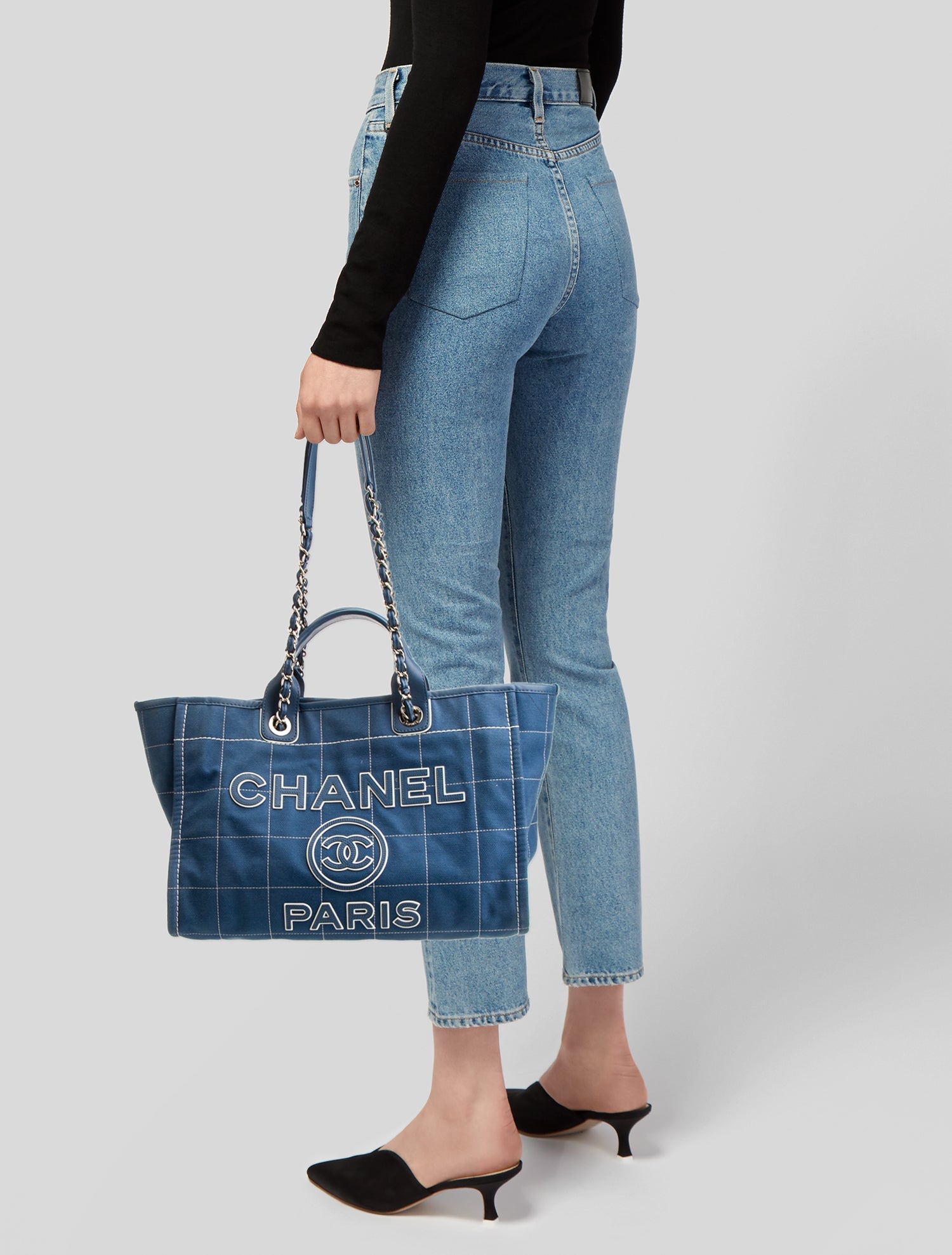 Chanel 2023 Square Quilt Deauville Tote