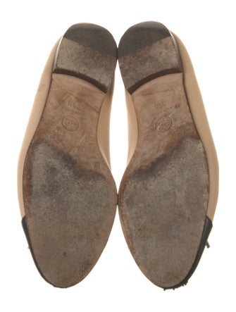 Chanel Interlocking CC Logo Leather Ballet Flats