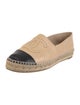Chanel Interlocking CC Logo Leather Espadrilles