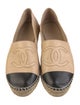 Chanel Interlocking CC Logo Leather Espadrilles