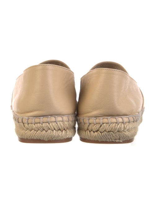 Chanel Interlocking CC Logo Leather Espadrilles