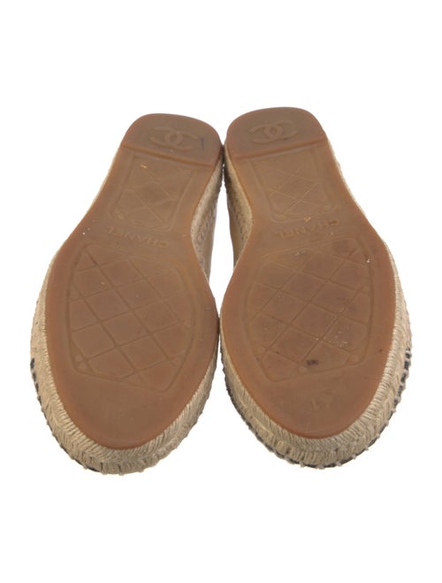 Chanel Interlocking CC Logo Leather Espadrilles