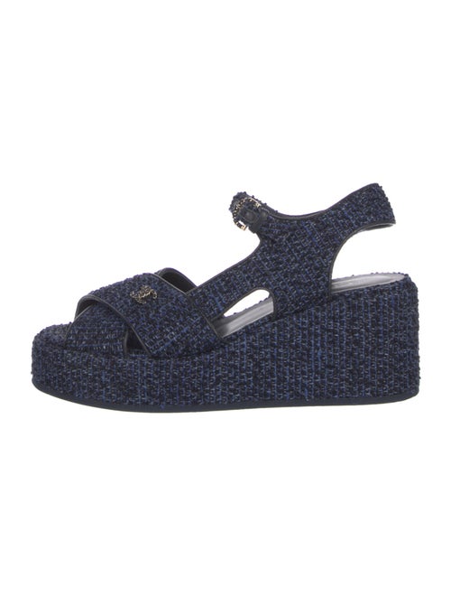 Chanel 2021 Interlocking CC Logo Slingback Sandals