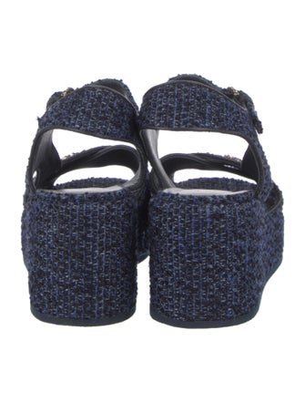 Chanel 2021 Interlocking CC Logo Slingback Sandals