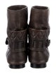 Chanel Interlocking CC Logo Leather Moto Boots