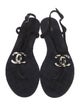 Chanel 2018 Interlocking CC Logo T-Strap Sandals