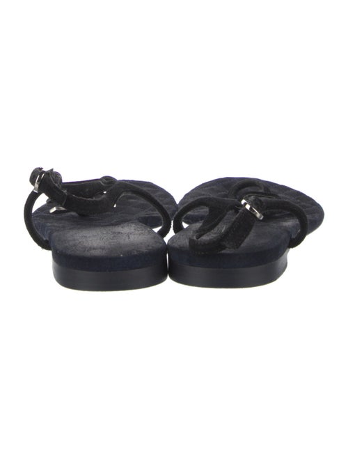 Chanel 2018 Interlocking CC Logo T-Strap Sandals