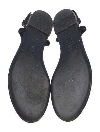 Chanel 2018 Interlocking CC Logo T-Strap Sandals