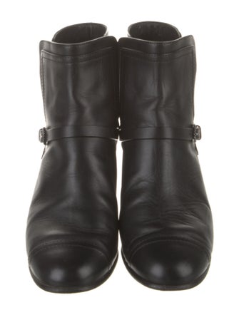 Chanel Interlocking CC Logo Leather Boots