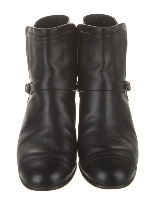 Chanel Interlocking CC Logo Leather Boots