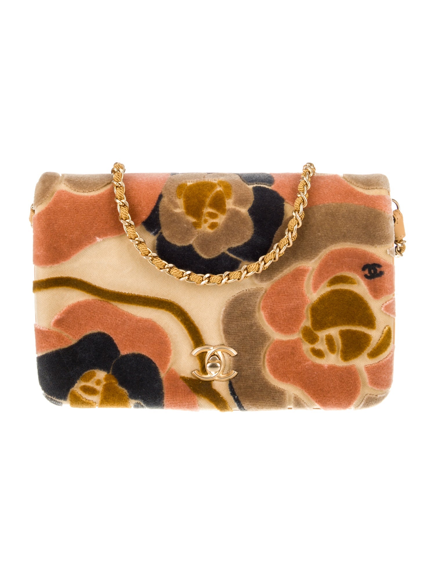Chanel Paris-Cosmopolite Velvet Camellia Flap Bag