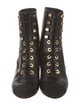 Chanel Interlocking CC Logo Leather Combat Boots