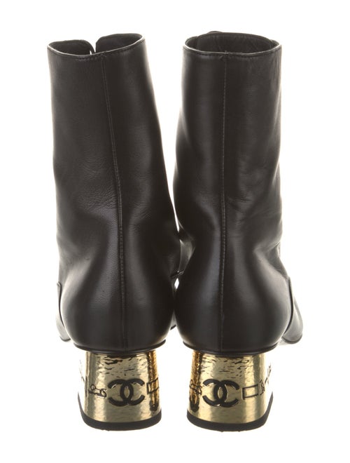 Chanel Interlocking CC Logo Leather Combat Boots