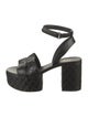 Chanel Interlocking CC Logo Leather Sandals