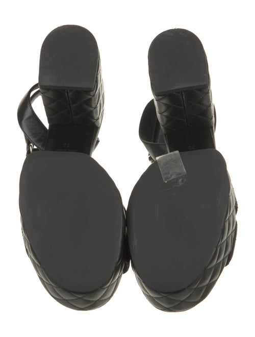 Chanel Interlocking CC Logo Leather Sandals