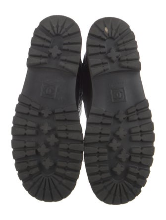 Chanel Interlocking CC Logo Nylon Moto Boots