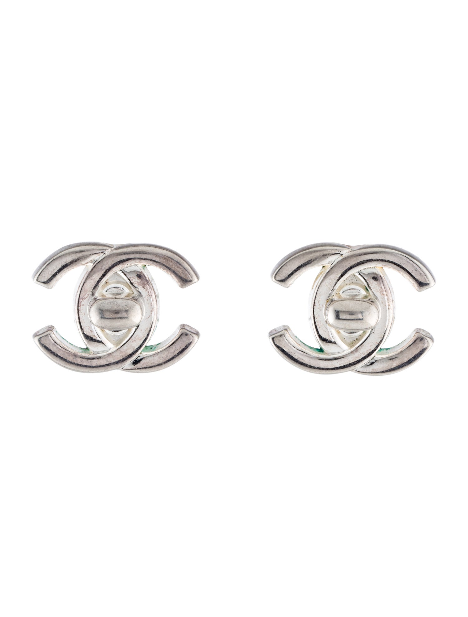 Chanel Vintage CC Turnlock Clip-On Earrings