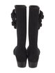 Chanel Interlocking CC Logo Velvet Rain Boots