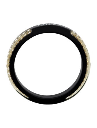 Chanel Resin & Strass Logo Bangle
