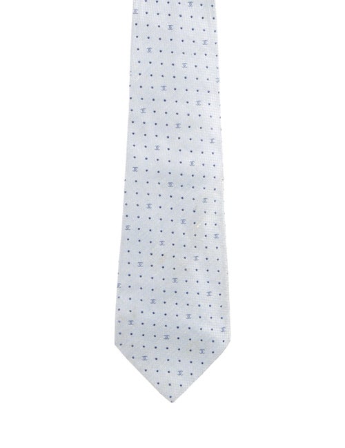 Chanel Polka Dot CC Silk Tie