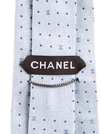 Chanel Polka Dot CC Silk Tie