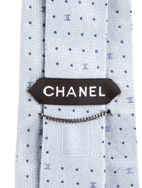 Chanel Polka Dot CC Silk Tie