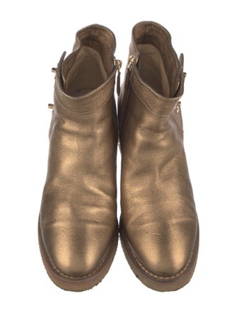 Chanel Interlocking CC Logo Leather Boots