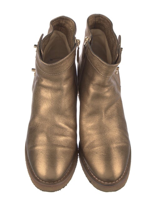 Chanel Interlocking CC Logo Leather Boots