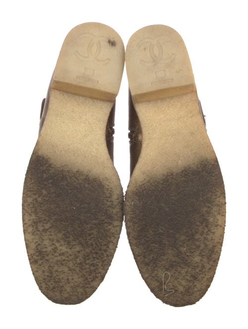 Chanel Interlocking CC Logo Leather Boots