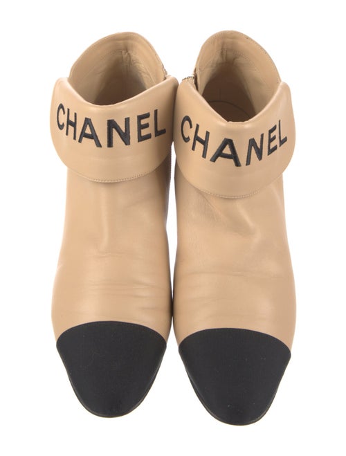 Chanel Interlocking CC Logo Leather Boots