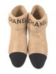 Chanel Interlocking CC Logo Leather Boots
