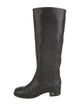 Chanel Interlocking CC Logo Leather Riding Boots