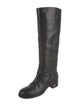 Chanel Interlocking CC Logo Leather Riding Boots