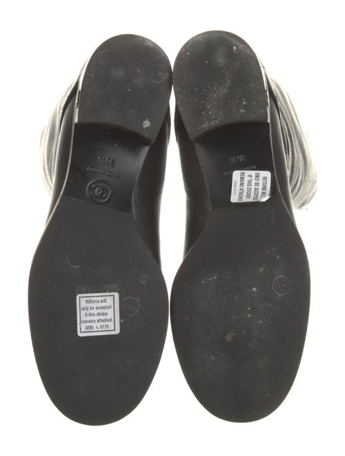 Chanel Interlocking CC Logo Leather Riding Boots