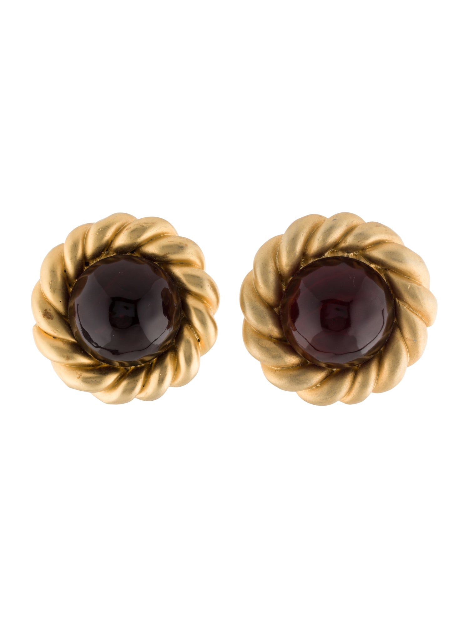 Chanel Vintage Gripoix Statement Clip-On Earrings