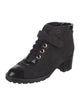 Chanel Interlocking CC Logo Wool Combat Boots