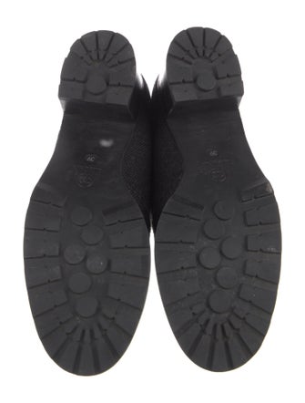 Chanel Interlocking CC Logo Wool Combat Boots