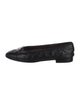 Chanel Interlocking CC Logo Leather Ballet Flats