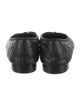 Chanel Interlocking CC Logo Leather Ballet Flats