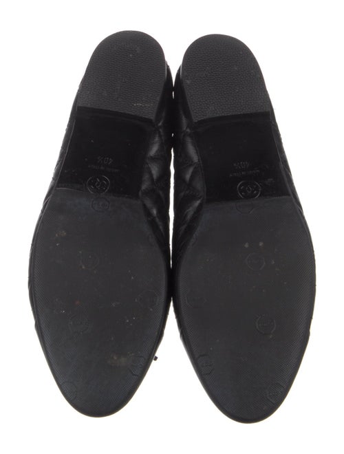 Chanel Interlocking CC Logo Leather Ballet Flats